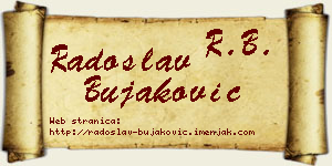 Radoslav Bujaković vizit kartica